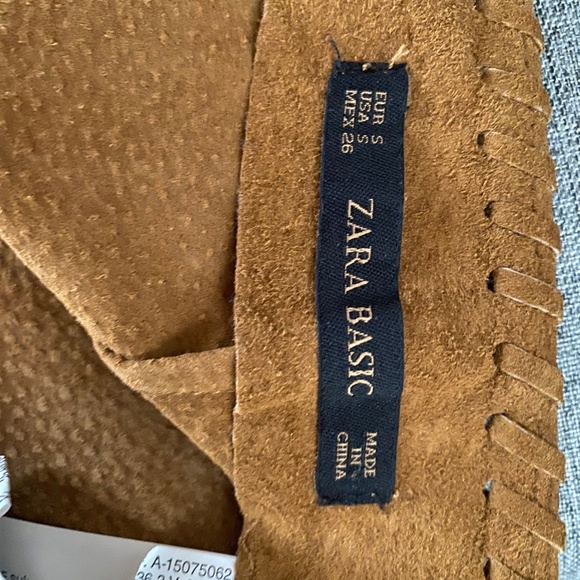 ZARA suede miniskirt, Size: small, Color: camel - Picture 2 of 4